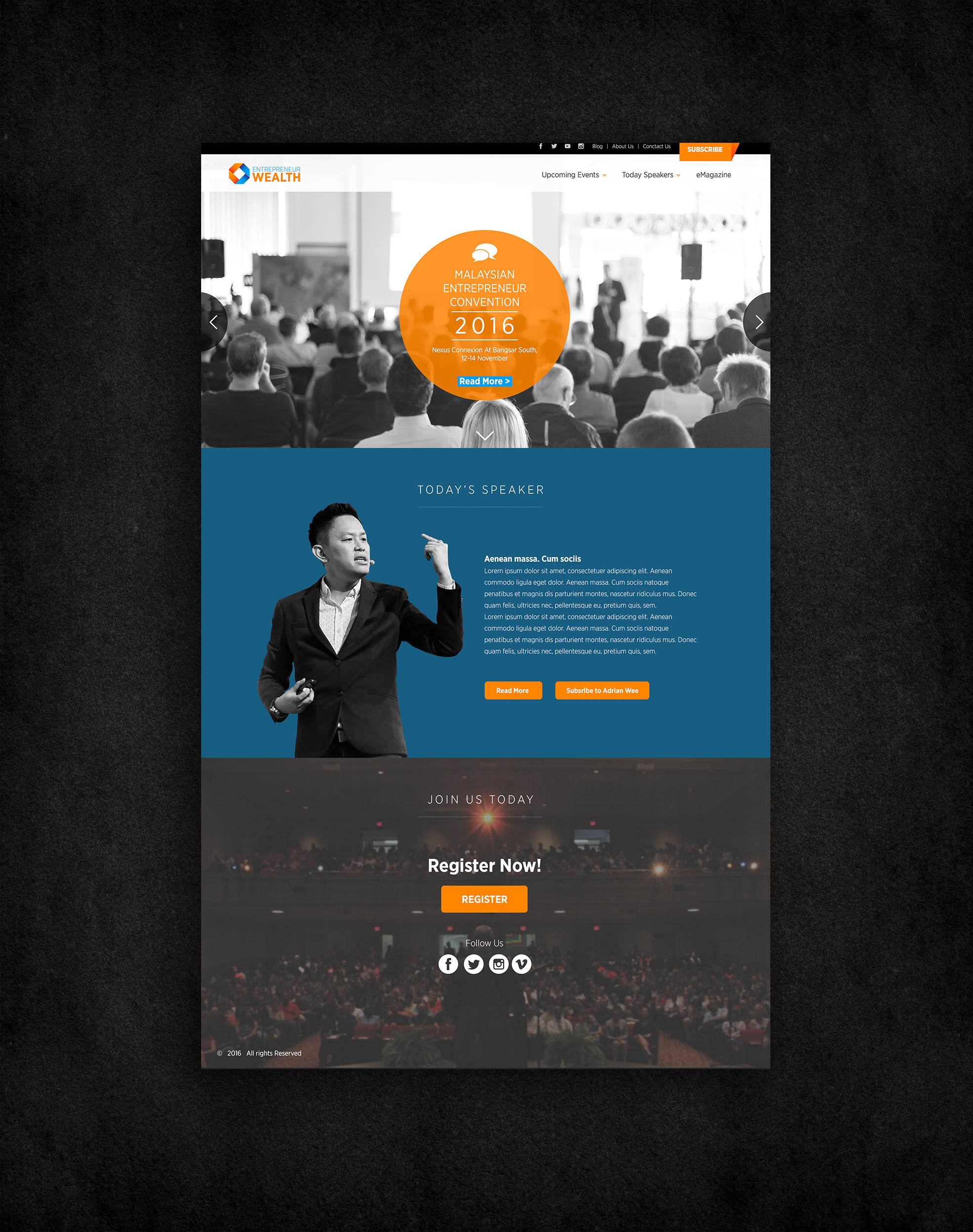 Web design, Entrepreneur website.
